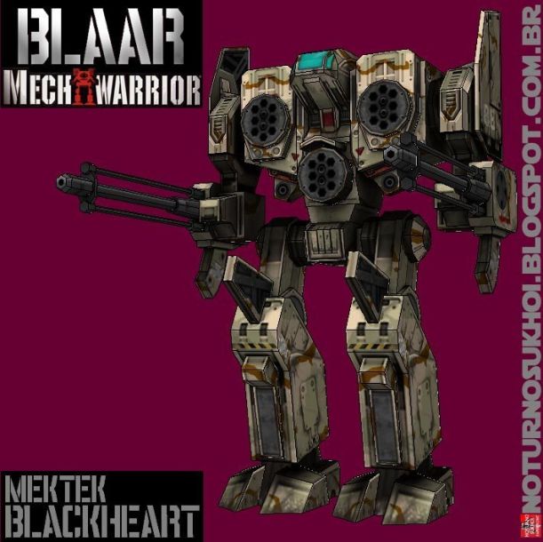 Робот BlackHeart (MechWarrior) paper model