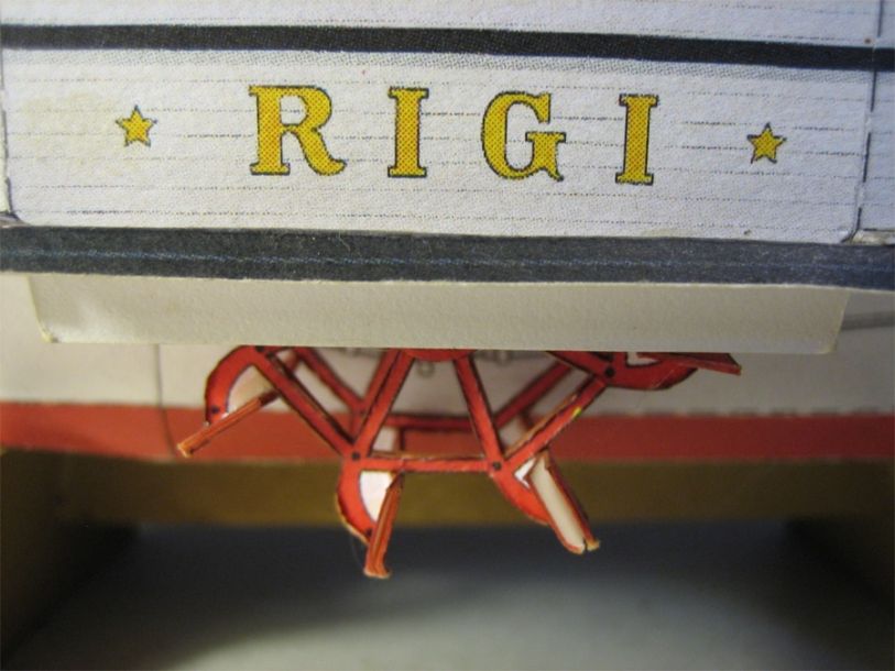 Колесный пароход Rigi paper model