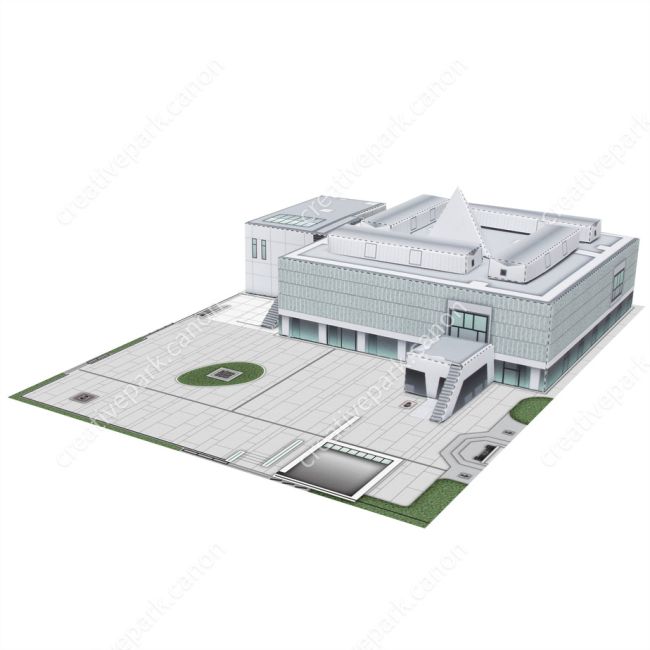 Национальный музей западного искусства в Японии (мини-версия) paper model