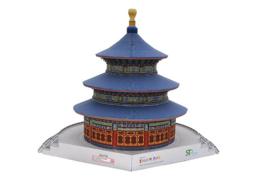 Храм Неба, Китай paper model