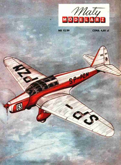 Maly Modelarz - 12/1959 - Самолет PZL-26 magazine