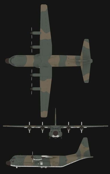 Самолет Lockheed L-100-30 Hercules paper model