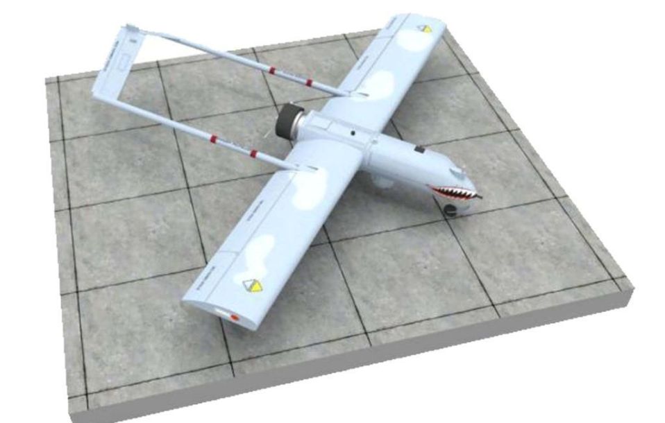 Беспилотный самолет RQ-7 Shadow paper model