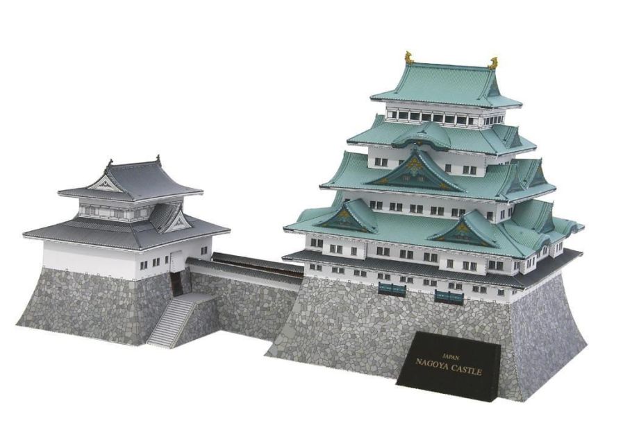 Замок Нагоя, Япония paper model