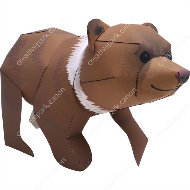 Гризли paper model