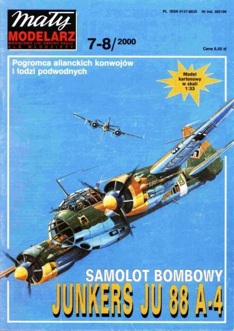 Maly Modelarz - 7-8/2000 - Бомбардировщик Junkers Ju 88A-4 magazine