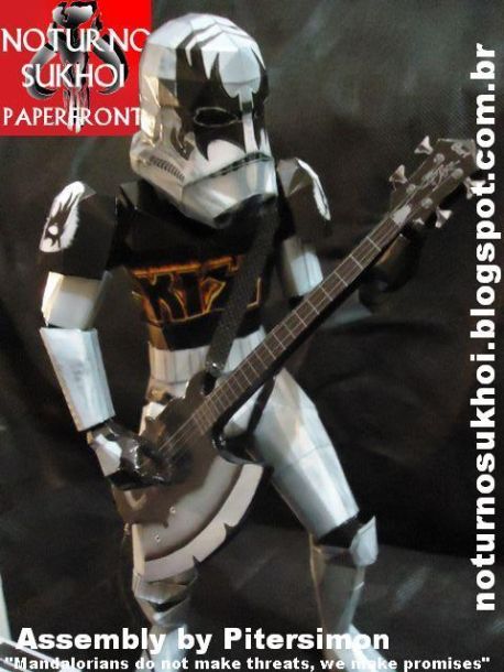 Рок-штурмовик - Музыкант paper model
