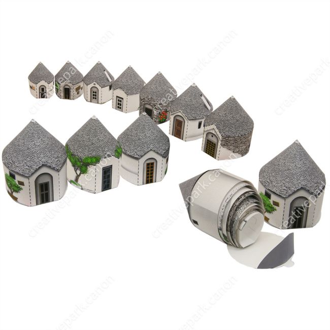 Миниатюрный город Альберобелло, Италия paper model