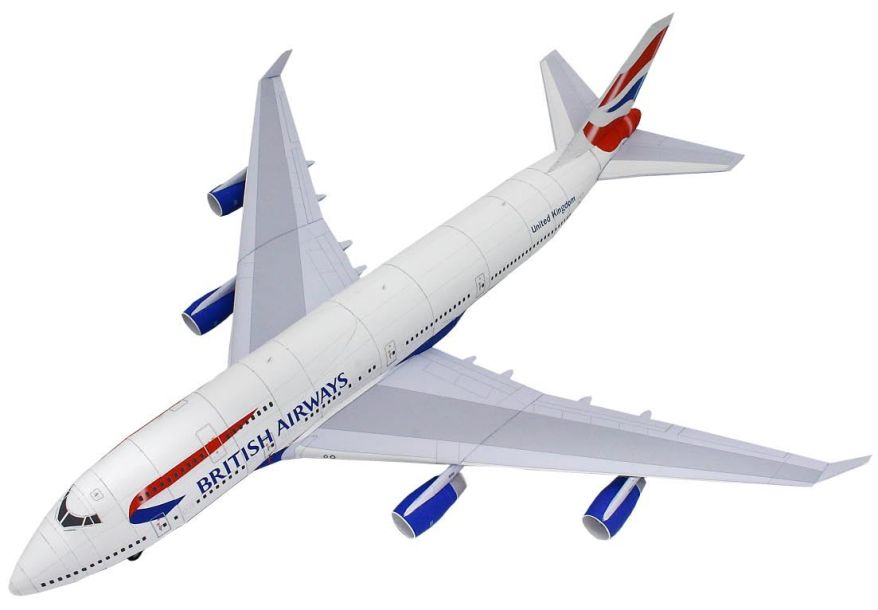 Авиалайнер Boeing 747-400 British Airways paper model