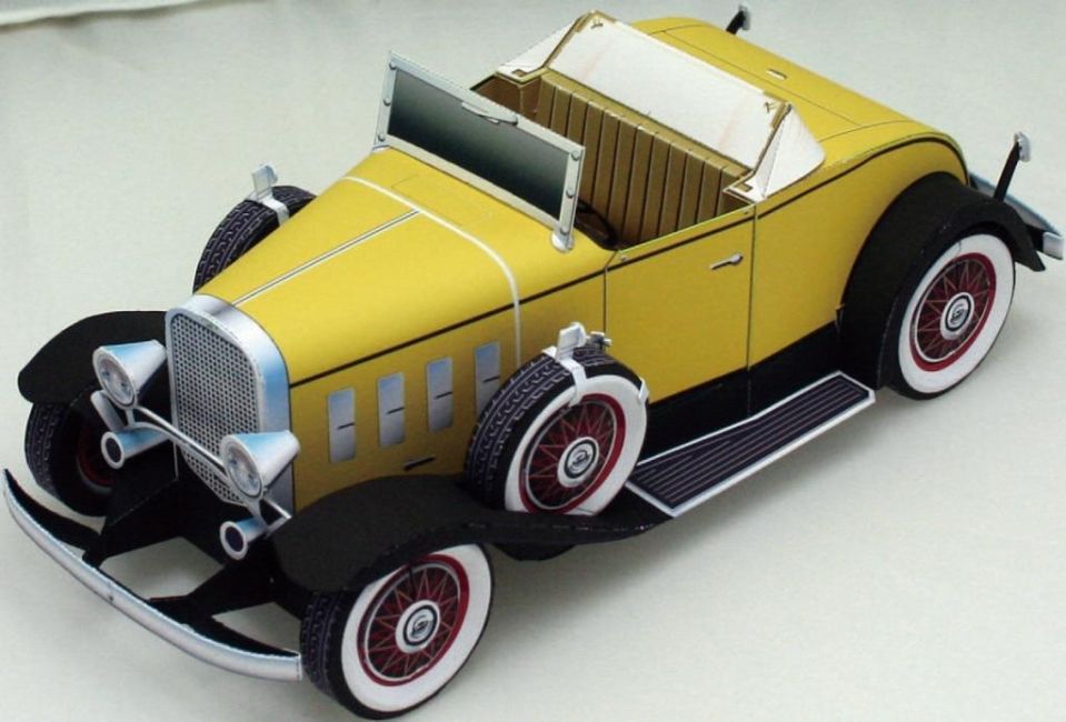 Автомобиль Chevrolet Confederate Deluxe Sports Roadster paper model