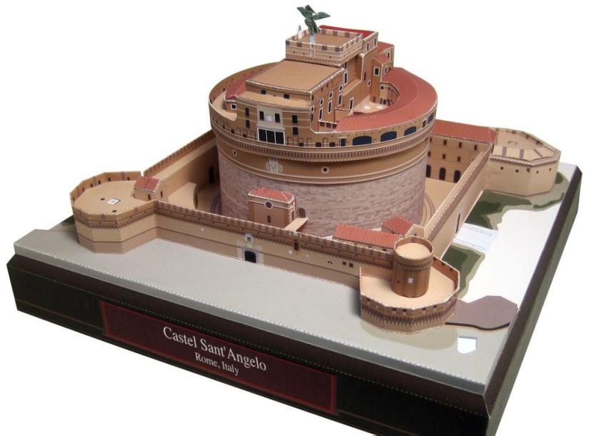 Замок Святого Ангела, Италия paper model