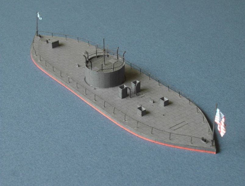 Броненосец USS Monitor paper model