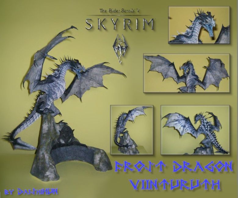 Ледяной дракон Винтурут (The Elder Scrolls V: Skyrim) paper model